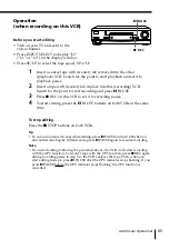 Preview for 65 page of Sony SLV-SE45UX Operating Instructions Manual