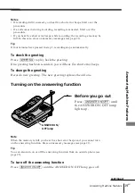 Preview for 19 page of Sony SPP-A400 - Cordless Telephone With Answering Machine Operating Instructions Manual