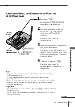 Preview for 75 page of Sony SPP A946 - 900MHz Cordless Telephone Operating Instructions Manual