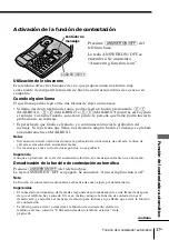 Preview for 91 page of Sony SPP A946 - 900MHz Cordless Telephone Operating Instructions Manual