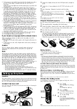 Preview for 2 page of Sony SPP-N1003 - 900mhz Cordless Telephone Operating Instructions Manual