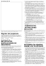 Preview for 6 page of Sony SPP-N1003 - 900mhz Cordless Telephone Operating Instructions Manual