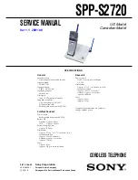 Sony SPP-S2720 Service Manual preview