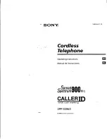 Sony SPP-SS965 - Cordless Telephone Operating Instructions Manual preview