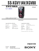 Sony SS-XGV11AV Service Manual preview