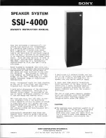 Sony SSU-4000 Owner'S Manual preview