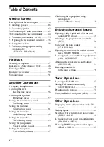 Preview for 4 page of Sony STR-DA1200ES Operating Instructions Manual