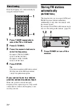 Preview for 78 page of Sony STR-DA1200ES Operating Instructions Manual