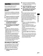 Preview for 47 page of Sony STR-DA2000ES - Fm Stereo/fm-am Receiver Operating Instructions Manual