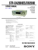 Preview for 1 page of Sony STR-DA2000ES - Fm Stereo/fm-am Receiver Service Manual