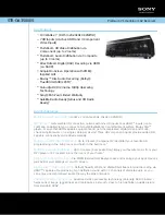 Sony STR-DA3500ES Specifications preview