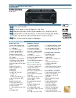 Sony STR-DA7ES - Fm Stereo/fm-am Receiver Specifications preview