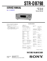 Preview for 1 page of Sony STR-DB798 Service Manual