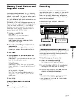 Preview for 45 page of Sony STR-DE445 - Fm Stereo/fm-am Receiver Operating Instructions Manual