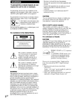 Preview for 2 page of Sony STR-DE485 Operating Instructions Manual