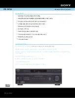 Preview for 1 page of Sony STR-DE598 - A/v Receiver Specifications