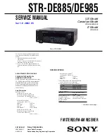 Preview for 1 page of Sony STR-DE885 Service Manual