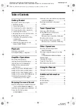 Preview for 4 page of Sony STR-DG500 - Multi Channel Av Receiver Operating Instructions Manual