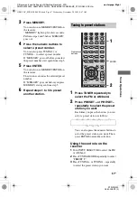 Preview for 57 page of Sony STR-DG500 - Multi Channel Av Receiver Operating Instructions Manual