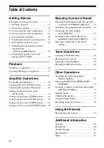 Preview for 4 page of Sony STR DG810 - 6.1 Channel Home Theater Receiver Operating Instructions Manual