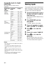 Preview for 76 page of Sony STR DG810 - 6.1 Channel Home Theater Receiver Operating Instructions Manual