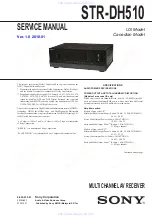 Sony STR-DH510 - 10str Hifi Service Manual preview