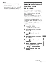 Preview for 89 page of Sony STR DH700 - A/V Receiver Operating Instructions Manual