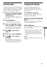 Preview for 67 page of Sony STR-K1600 - Receiver Component For Ht-ddw1600 Operating Instructions Manual