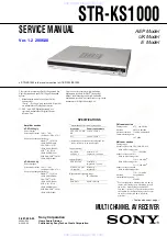 Preview for 1 page of Sony STR-KS1000 Service Manual