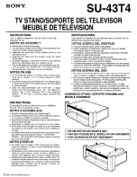 Sony SU-43T4 Installation Instructions Manual preview