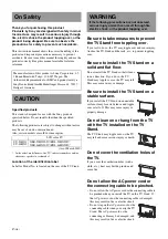 Preview for 10 page of Sony SU-46HX1 Instructions Manual