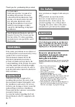 Preview for 2 page of Sony SU-WL11 Instructions Manual