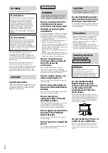 Preview for 8 page of Sony SU-WL400 Manual