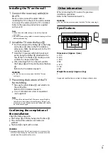 Preview for 11 page of Sony SU-WL400 Manual