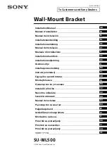 Preview for 1 page of Sony SU-WL500 Instructions (SU-WL500 Wall-Mount Bracket) Installation Manual