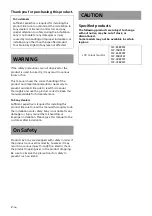 Preview for 2 page of Sony SU-WL500 Instructions (SU-WL500 Wall-Mount Bracket) Installation Manual