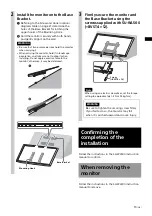 Preview for 13 page of Sony SU-WL500 Instructions (SU-WL500 Wall-Mount Bracket) Installation Manual