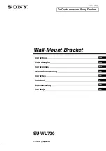 Sony SU-WL700 Instructions Manual preview