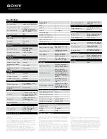 Preview for 2 page of Sony SVS13118FXB Specifications