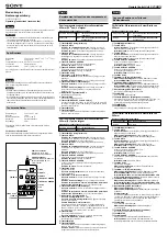 Preview for 2 page of Sony SVT-RM10 Operating Instructions