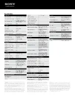 Preview for 2 page of Sony SVZ13114GXX Specifications