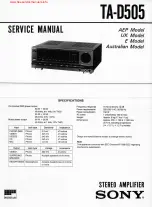 Sony TA-D505 Service Manual preview