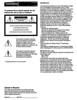 Preview for 2 page of Sony TC-W370 Operating Instructions Manual