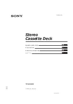 Preview for 9 page of Sony TC-WE305 Operating Instructions Manual