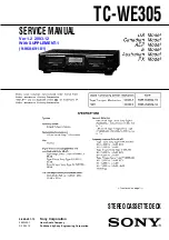 Preview for 2 page of Sony TC-WE305 Service Manual