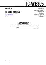 Preview for 22 page of Sony TC-WE305 Service Manual