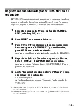 Preview for 109 page of Sony TDM-NC1 - Wi-fi Client For Streaming Music Installation Instructions Manual