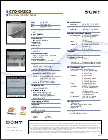 Preview for 2 page of Sony Trinitron CPD-G420S Specifications