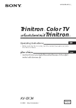 Sony Trinitron KV-EX34 Operating Instructions Manual preview