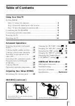 Preview for 3 page of Sony Trinitron KV-EX34 Operating Instructions Manual